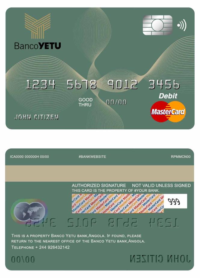 Angola Banco Yetu bank master debit card